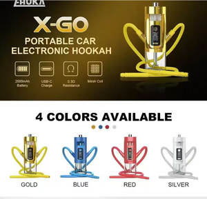 Narghilè Elettronico LED Smart Ricaricabile in Metallo con Borsa con Cerniera, Set Narghilè <span class=keywords><strong>Shisha</strong></span> Elettronico Ultra Style - Product Image 1