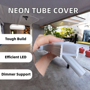 Remplacer le couvercle de <span class=keywords><strong>tube</strong></span> au néon en silicone de profil en aluminium <span class=keywords><strong>LED</strong></span> Strip Cover Dryw Différentes tailles 10x10 12x12 14x14 pour les néons - Product Image 2