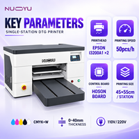 Imprimante DTG Epson I3200 à double tête, 50 pièces/heure, machine d'impression directe sur vêtement 500x400mm, carte Hoson, circulation automatique d'encre blanche