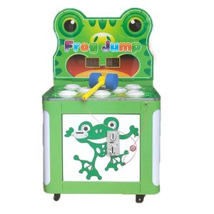 Máquina de videojuegos de golpeo con martillo, operada con monedas, para niños, con temática de ranas, ratas y cocodrilos, de la serie Crazy Play - Product Image 2