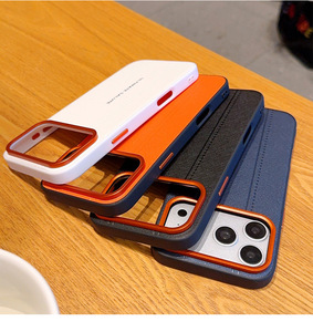 Étui de téléphone en cuir PU avec bord en silicone souple antichoc de la série <span class=keywords><strong>Orange</strong></span> Lens Extraordinary pour 17 Pro Max 16 Plus 15 Pro Max - Product Image 4