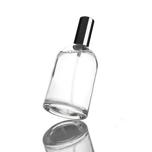 Botol parfum kaca wanita, disesuaikan 30ml 50ml 100ml mewah bening kosong botol parfum Vintage silinder semprot botol parfum dengan kotak