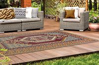 Tapis de patio extérieur résistant à l'eau et personnalisé, meilleur prix chinois, fournisseur de tapis bohème