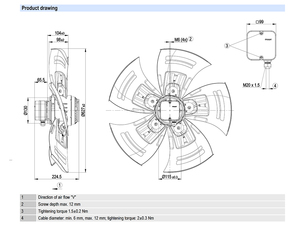 ebm-papst A4D630-AR01-01 630mm AC Axial Fan Heavy Duty Industrial Ventilation Cooling Fan for HVAC and Cooling Tower Systems - Product Image 2