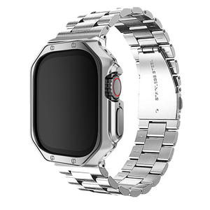 Universel pour iWatch <span class=keywords><strong>Bracelet</strong></span> de montre de luxe en métal <span class=keywords><strong>Bracelet</strong></span> <span class=keywords><strong>avec</strong></span> une texture sculptée profonde accepte le <span class=keywords><strong>bracelet</strong></span> de montre de luxe à motifs personnalisés - Product Image 1