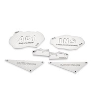 Étiquettes métalliques personnalisées de haute qualité, écologiques, en relief 3D, avec nom de marque gravé, pour vêtements