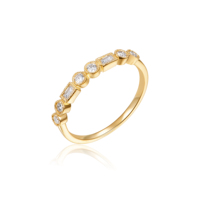 Anillo de compromiso clásico de oro macizo de 9K/10K/14K/18K con circonita CVD cultivada en laboratorio IGI/HPHT VVS-VS, engaste de bisel