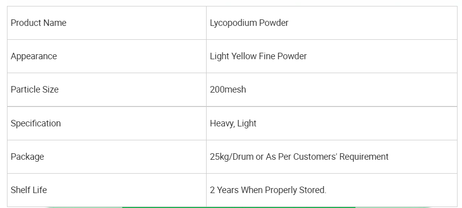 98٪ نقية Lycopodium Clavatum Spore Powder 200 Mesh 2