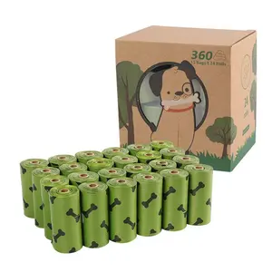 Vente en gros de sacs à crottes pour chiens de haute qualité avec logo personnalisé biodégradables écologiques disponibles en plusieurs couleurs pour chats
