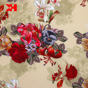 Kahn Silky Satin Hoa in kỹ thuật số 100Polyest lụa satin chất liệu vải cho trang phục - Product Image 2