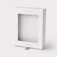 Boîte à tiroir personnalisée avec fenêtre transparente, boîte rigide en carton blanc, boîte à souvenirs, emballage cadeau pour vêtements de bébé nouveau-né