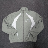 Conjunto Deportivo Personalizado con Logotipo, Chaqueta y Pantalones Cortos de Punto, Impermeables, 100% Poliéster, para Otoño, Casual, para Hombre