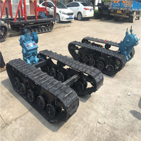 Système de châssis sur chenilles pour l'agriculture camion dumper avec télécommande RC 4TON 5TON 10ton acier au caoutchouc