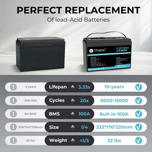 Лидер продаж, Аккумулятор Lifepo4 с глубоким циклом, аккумулятор 100ah 12,8 v, литиевая батарея 200ah 300ah Lifepo4 - Product Image 5