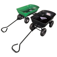 Chariot de jardin d'extérieur avec benne basculante pour le transport et le déblaiement des matériaux de jardinage