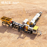Centrale d'asphalpage mobile Ace IAP Super 60t/h, machine à asphalte à chaud avec contrôle PLC + écran tactile couleur et pompe haute performance