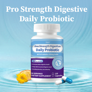 Cápsulas Probióticas Diarias con Inulina Prebiótica, 12 Mil Millones de UFC, Suplemento para la Salud Digestiva, 60 Porciones, OEM ODM - Product Image 1