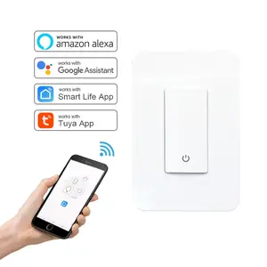 Interruptor de luz de dispositivo de control de panel de pared automático día y noche inteligente WiFi estándar Tuya US