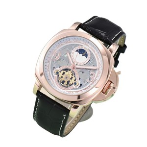 Montre mécanique pour homme, boîtier carré de 30 mm, cadran saphir, bracelet en cuir, automatique, résistante à l'eau 10 m, style business tendance - Product Image 2