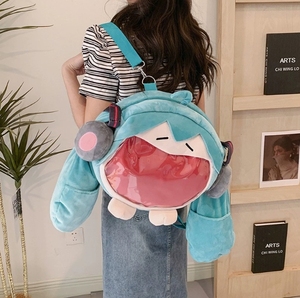 Bolsa de <span class=keywords><strong>Peluche</strong></span> de 30CM con Diseño de Miku de Boca Grande, Juguete de <span class=keywords><strong>Peluche</strong></span>, Regalo - Product Image 4