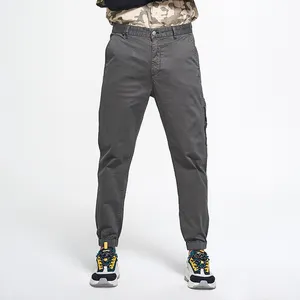 SABIN Custom Made Kualitas Tinggi Fashion Terbaru Chino Kasual Streetwear Pantalones Katun Twill Kosong Mens Celana Jogger