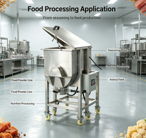 Mélangeur commercial à sec, adapté à <span class=keywords><strong>la</strong></span> préparation de mélanges d'assaisonnements, de farine et de particules alimentaires. - Product Image 1