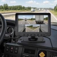 Sistem Kamera AI Intelligent AHD Anti Maling Minyak BSD Blind Spot 4 Layar Terpisah Monitor Truk Peringatan Suara DVR Mundur 1 Tahun