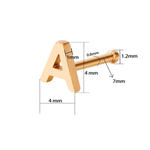 Anneaux de nez en acier inoxydable plaqué or Gaby, bijoux de piercing corporel vintage pour mariage, pour hommes, femmes, unisexe - Product Image 2