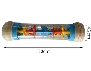 En gros Instruments de musique : Tube sonore pluie en bois avec perles en forme de gouttes de pluie, jouet éducatif, hochet musical, Rainmaker - Product Image 6