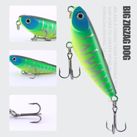 Leurre de pêche OEM Topwater Pencil, leurre flottant 55cm 5g avec sonnette pour la pêche au bar, au brochet, au musky et à la truite