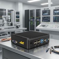 Mini PC Industrial sin Ventilador con CPU N5095, 4 Puertos COM, 2 Puertos LAN, 16+512 GB, con Windows 10/11