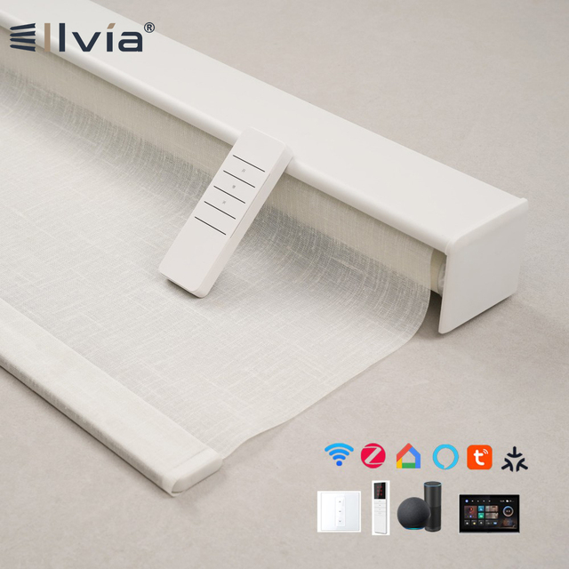 Modern Luxury Smart Tuya Matter Zigbee Wifi Electric Motorized Roller Blinds