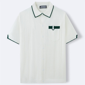 Nueva Llegada: Camiseta Polo Personalizada Verde y Blanca para Hombre, Transpirable, de Viscosa Tejida, para Uso en Restaurantes - Product Image 4