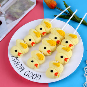 Sucettes en guimauve en forme de canard jaune, saveur fruitée, prix usine, en boîte, pour enfants - Product Image 6