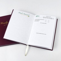 Carnet de notes/journal/agenda A5 en tissu de lin à couverture rigide, avec logo personnalisé estampé à chaud, écologique, pour le bureau et les entreprises