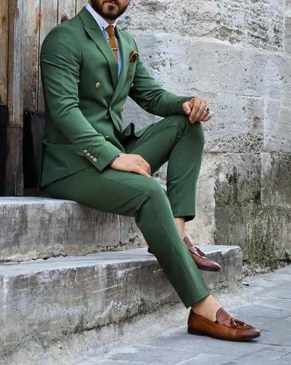 Costume Homme 2025 Coupe Ajustée – Blazer Smoking 1 Bouton Uni – Mariage, Affaires, Soirée – Taille 62