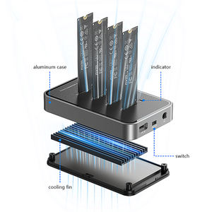 4 خليج بروتوكول مزدوج NVME SATA M2 SSD محطة لرسو السفن نوع C 4 Bay M2 NVME محطة لرسو السفن 4 Bay M2 SATA محطة لرسو السفن - Product Image 2
