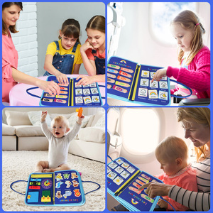 Tableau d'activités en feutre directement de l'usine pour tout-petits, jouet sensoriel Montessori, tableau d'activités DIY, <span class=keywords><strong>livre</strong></span> silencieux, OEM ODM personnalisé - Product Image 4
