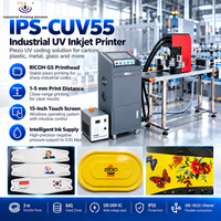 Machine d'impression UV haute vitesse IPS-CUV55 38m/min, imprimante jet d'encre PIJ, imprimante jet d'encre pour codes-barres, hauteur d'impression 1-54mm, emballage