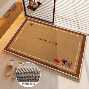 พรมเช็ดเท้าลายการ์ตูน Good Luck รูปทรงสี่เหลี่ยมผืนผ้า กันลื่น ผลิตจากเส้นใยโพลีเอสเตอร์ สำหรับใช้ในบ้าน ลายที่ 1 ลายที่ 2 ลายที่ 3 ลายที่ 4 - Product Image 3