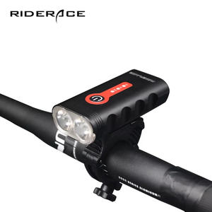 RIDERACE 1200 Lumen lumière ensemble vtt phare 5 Modes LED avant lumière vélo lanterne USB rechargeable IP65 étanche vélo <span class=keywords><strong>lampe</strong></span> - Product Image 1