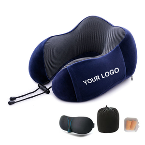 Oreiller <span class=keywords><strong>de</strong></span> voyage ergonomique en mousse à mémoire <span class=keywords><strong>de</strong></span> forme personnalisé avec logo, en forme <span class=keywords><strong>de</strong></span> U, pour le cou et la tête, idéal pour l'avion - Product Image 4