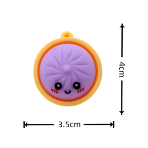 Más Popular Llavero de Mochila de PVC 3D con Diseño de Dumpling de Dibujos Animados, de Simulación, Misterioso y Adorable, Colgante Colorido, Juguete Antiestrés para Niños - Product Image 6