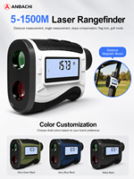 Télémètre laser de golf Anbachi avec fonction de compensation de pente, verrouillage du drapeau, vibration, magnétique, rechargeable, étanche, 7x 905nm LCD