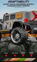 Camion tout-terrain pour enfants alimenté par batterie 12V 7Ah 4x4 avec télécommande et Bluetooth