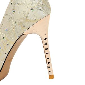 Vente en gros 2024 grande taille perle sans lacet été automne soie Scarpe Donna <span class=keywords><strong>Tacco</strong></span> Alto luxe blanc talons de mariage pour chaussures de mariée - Product Image 5