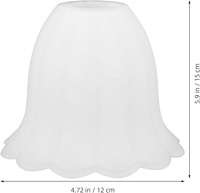 Abat-jour de plafond en verre dépoli soufflé à la main, style industriel-moderne minimaliste, écologique, pour intérieur, motif floral