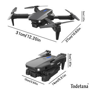 Drone télécommandé pliable E88, décollage/atterrissage à clé unique, parfait pour les débutants en drone, cadeau de Noël idéal pour Halloween pour les adolescents - Product Image 2