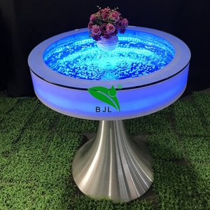 Mesa de mesa redonda brillante para <span class=keywords><strong>club</strong></span> nocturno, fuente de agua, bar led - Product Image 1