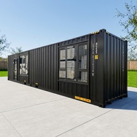 Contenedor Espacial Flexible de 40 PIES/12m, Edificio Prefabricado de Acero, Casa Pequeña Expandible